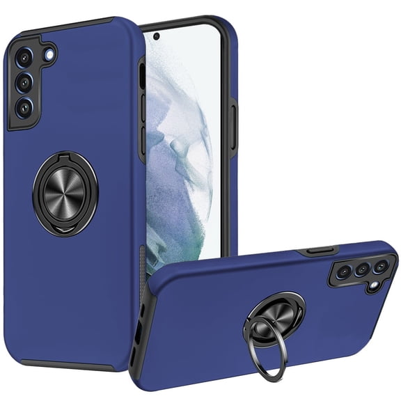 GSA Chief Oil Magnetic Ring Stand Hybrid Case For Samsung Galaxy S22 Ultra -Blue