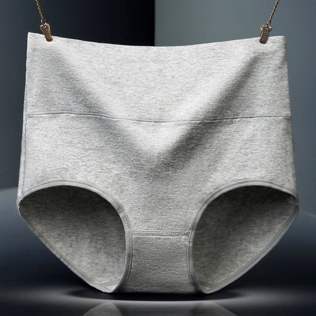 Ropa interior de algodón de talla grande para mujer, ropa interior de cintura alta para el vientre y la cadera, ropa interior de cintura alta de algodón