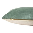 thumbnail image 3 of Desert Fields Mint Green Square Cotton Corduroy Pillow, 3 of 11