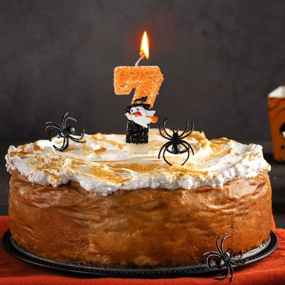 Spooky Halloween Scented Numbered Ghost Candle for Cake Party Decoration Multicolor Wax 1 Count