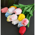 thumbnail image 4 of Zhuge 12pcs Tulip Artificial Flowers, Fake flowers, Flores Artificiales Para, Wedding Decor, Red, 4 of 5