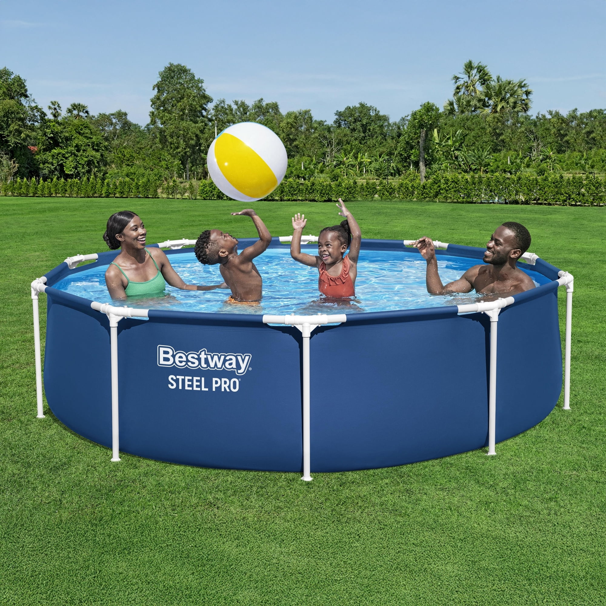 Bestway Steel Pro 10' x 30" Above Ground Swimming Pool Set with Filter Pump