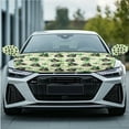 thumbnail image 2 of Yuyamidu Dachshund Auto Side Mirror Wrap Green Leaf Vehicle Front Hood Cover for Cars Sedans 2 Side View Mirror Covers and 1 Car Hood Cover Wrap St. Patrick's Day Car Exterior Accessories, 2 of 7