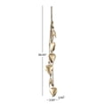 thumbnail image 3 of DecMode Tibetan Inspired Cascading Gold Metal Heart Decorative Cow Bells with 6 Bells on Jute Hanging Rope, 3 of 7