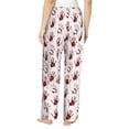 thumbnail image 2 of Bixox Women's Red Bloody Scary Hands2 Patterned Pajama Pants Loungewear, 2 of 5