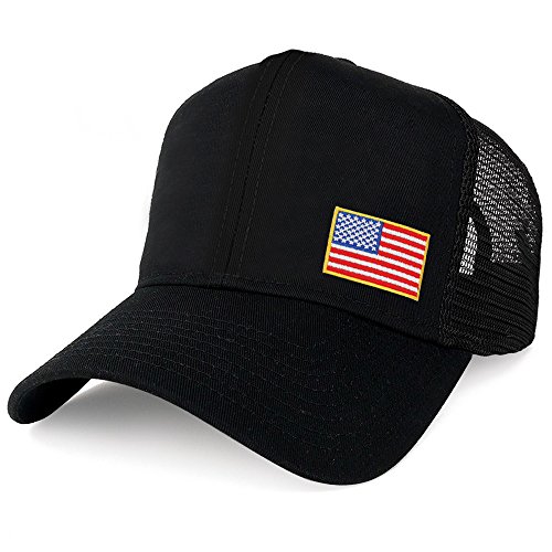 TradeSmart Tactical Hat With Velcro - Black Baseball Cap For Men & Women (Includes US Flag Patch & Firearms Course)