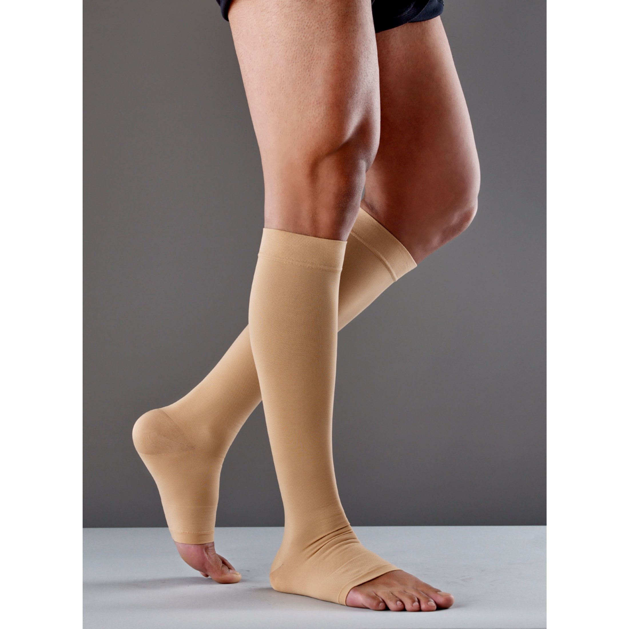 FUTURO Open Toe Knee Highs, Unisex, Medium, Firm Compression Stockings