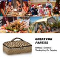 thumbnail image 7 of Iauyy Casserole Carrier for Hot Food Insulated Casserole Travel Carry Bag with Lid Food Warmer Bag for Party/Picnic,Leopard Print Pattern, 7 of 7