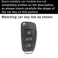 thumbnail image 2 of Key Cover Fit for Audi Flip Folding Key Fob,Solid Metal and Leather Key Protector for A1 A3 A4 A5 A6 A6L A8 Q2 Q3 Q5 Q7, 2 of 7