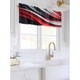 thumbnail image 3 of Valances for Windows Abstract Stitching Rod Pocket Cafe Window Treatments Valance Curtains for Kitchen Bathroom Laundry Basement Windows 56"x16", 3 of 9