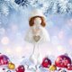 thumbnail image 4 of Adorno colgante con muñeca, falda a cuadros y gorro de Papá Noel, para fiestas y celebraciones en casa, 4 of 6