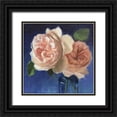 thumbnail image 1 of Strube, Ling 20x20 Black Ornate Wood Framed with Double Matting Museum Art Print Titled - Pink Roses, 1 of 4