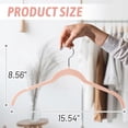 thumbnail image 2 of Premium Velvet Shirt Hangers 50 Pack, Non-Slip 360° Swivel Hook Space-Saving Felt Hanger, Slim Flocked Hangers for Blouses, Strappy Dresses, Tank Tops(Pink), 2 of 14