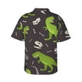 thumbnail image 3 of Goofa Dinosaur Skeleton Hawaiian Shirt for Men, Unisex Summer Beach Casual Short Sleeve Button Down Shirts,Aloha Tropical Floral print shirt-Small, 3 of 9