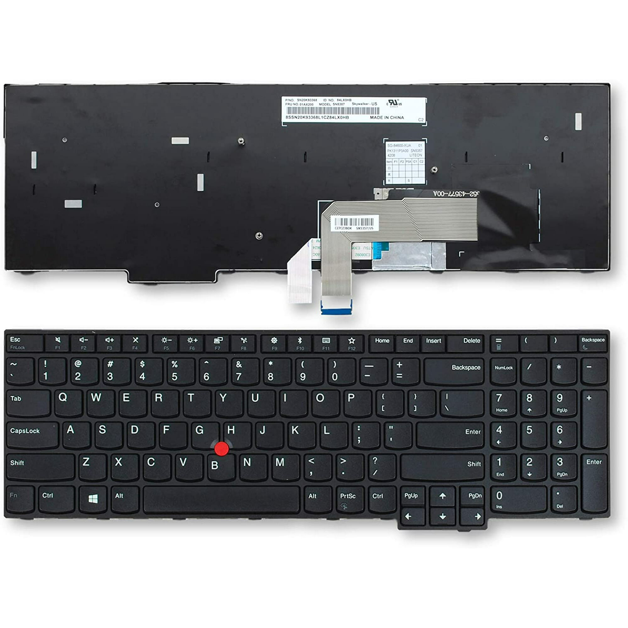 Laptop Replacement Keyboard for Lenovo Thinkpad E570 E570C E575  20H5;20H6;20H7;20H8; 01AX200 01AX160 SN20K93368 01AX120 | Walmart Canada