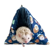 Hedgehog Cuddle Sack Sleeping Bag Sugar Glider Bonding Bag Small Animal Bed  Blue