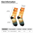 thumbnail image 2 of Balery Tropical Sunset Paradise Calcetas Largas con Estampado para Hombre y Mujer – Suaves y Transpirables, Talla Única (US 5-11), 2 of 6
