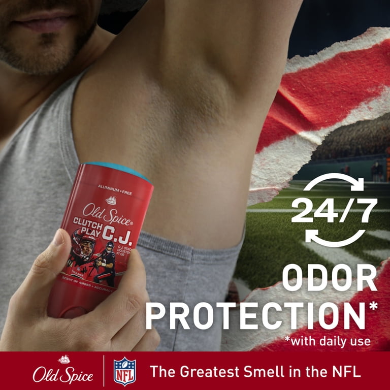 Old Spice Men's Aluminum Free Deodorant, NFL Collection, Clutch
