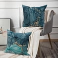 thumbnail image 5 of Dashan Teal Marble Throw Pillow Covers 20x20 Set of 4,Turquoise Pillow Cases for Bedroom Sofa Couch, 5 of 6