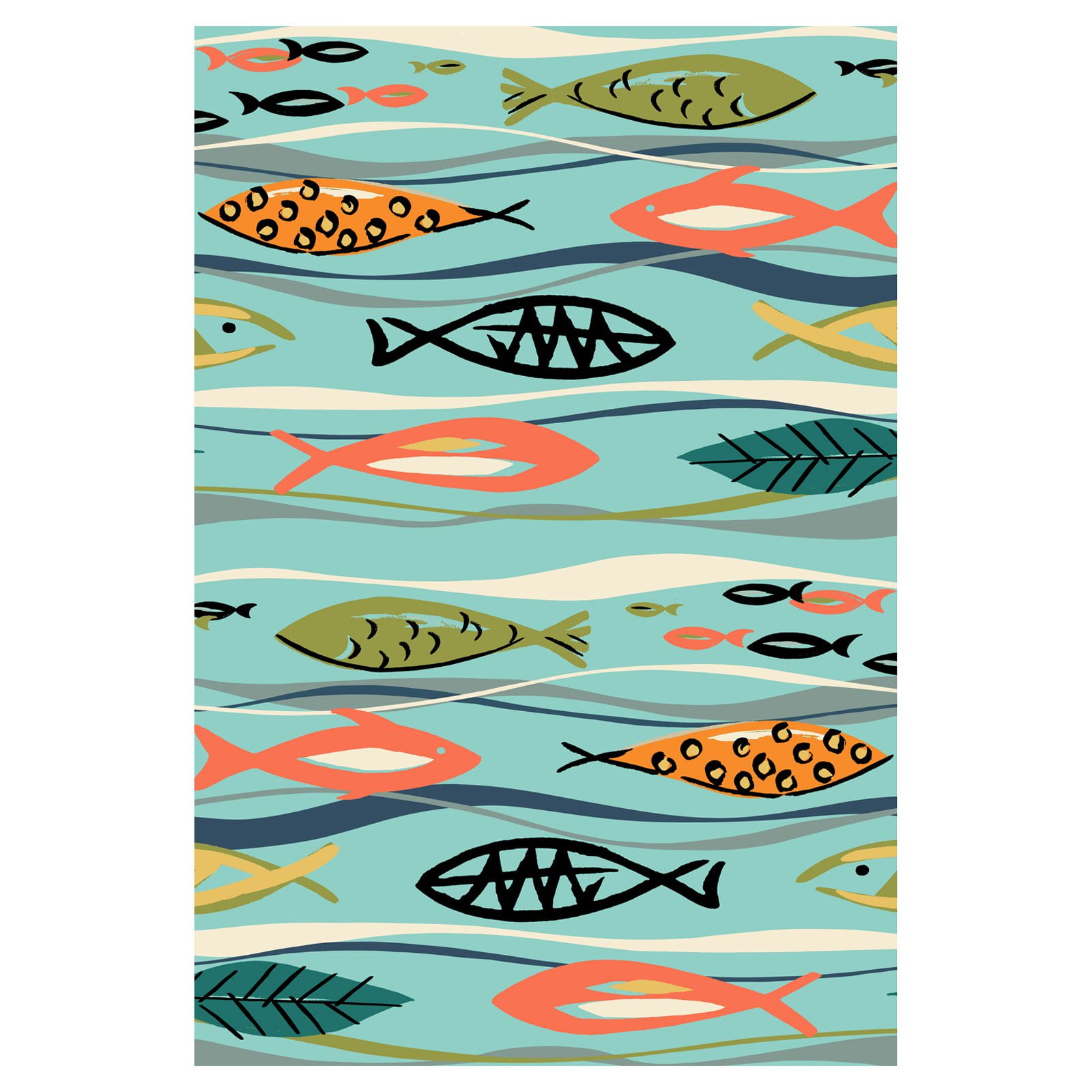Toland Home Garden Frolicking Fish Flag - Walmart.com - Walmart.com