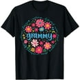 thumbnail image 2 of 100% Cotton Grammy Mothers Day For Grandma Wildflower Floral Women T-Shirt, 2 of 5