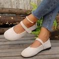 thumbnail image 6 of HTHLVMD Mary Jane Flats, Women's Barefoot Shoes Runing Casual Fashion Walking Sports Slip On Sneakers Yoga Zero Drop Sole Lightweight Breathable Minimalist House Shoes Summer Beach, White 8, 6 of 6