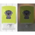 thumbnail image 2 of Caroline's Treasures BB1293CNL Checkerboard Lime Green Weimaraner Ceramic Night Light, 6x4x3", multicolor, 2 of 2