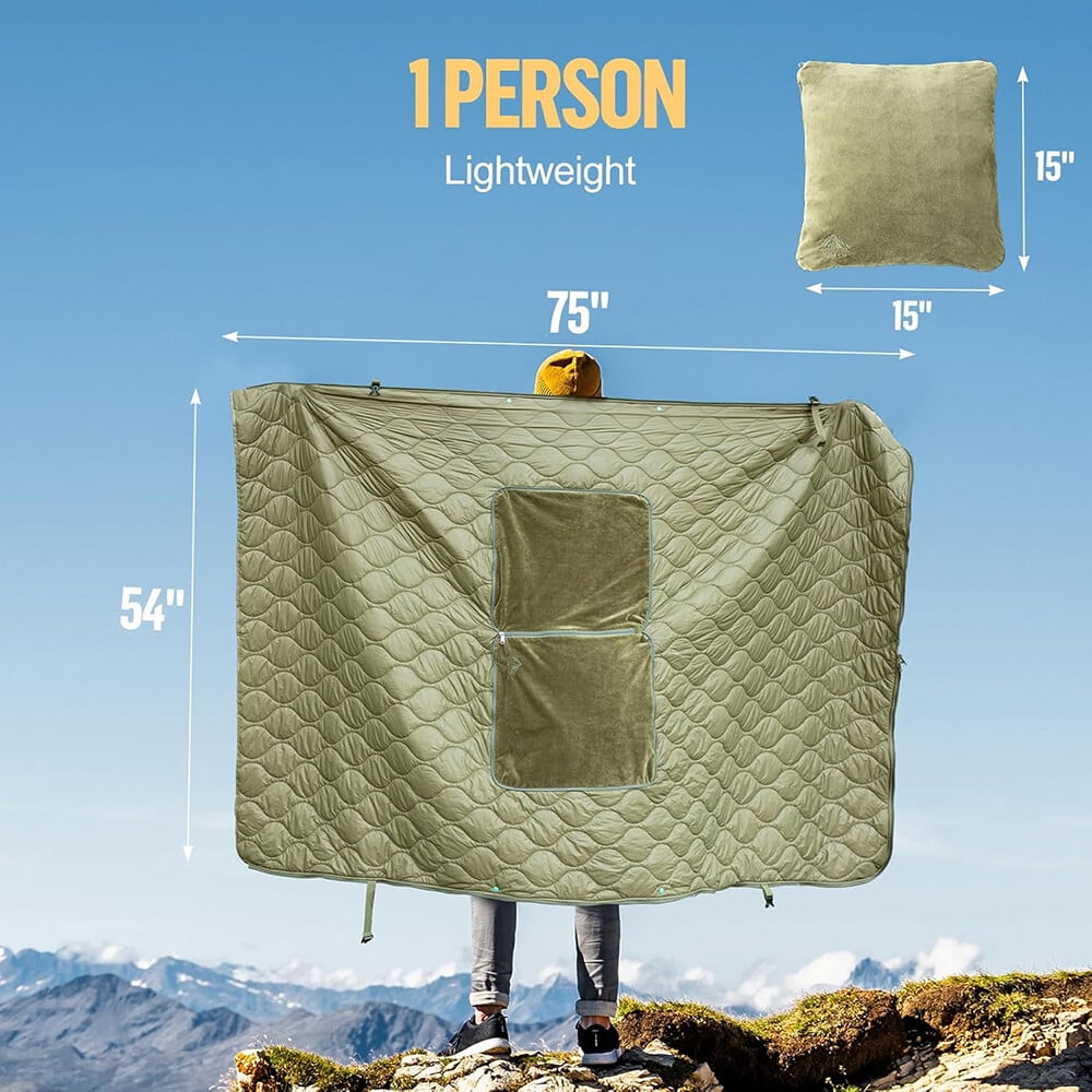 Multifunctional Sleeping Bag Wearable Quilt 3 Seasons Suitable for 1 Person