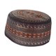 thumbnail image 1 of Musulmán sombrero turco bordado gorras oración gorro sombrero marrón naranja Zulema Sombrero musulmán islámico, 1 of 8