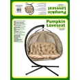 thumbnail image 3 of Flower House Hanging Pumpkin Dreamcatcher Swing Loveseat Chair, Bark, 3 of 5
