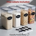 thumbnail image 3 of Paquete de 4 Contenedores Herméticos Extra Grandes para Cereal y Alimentos de 135 Oz / Contenedor de Plástico Libre de BPA para Organización de Despensa y Recipiente para Granos, Harina y Arroz,, 3 of 10