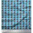 thumbnail image 1 of Soimoi Velvet Fabric Crossbone & Skull Halloween Fabric Prints by Yard 58 Inch Wide, 1 of 3