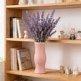 thumbnail image 7 of Gumesh Pink Ceramic Textured Vase, Curved Waist Flower Vase for Home Decor, 7 of 7