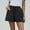 Black, variant on Womens Elastic Waist Shorts, Women's Loose Wide Leg Pants High Waist Straight Pants Casual Cotton Linen Shorts Plus Size Shorts Black L
