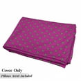 thumbnail image 5 of Ethnic Floor Pillow Lounger Cover, Windmill Inspired Flowers Made with Leaves Cicles and Polka Dots Art, Nap Mat Printed Fabric Case for 5 Pillows, 88" x 36", Hot Pink Green and Blue, by Ambesonne, 5 of 5
