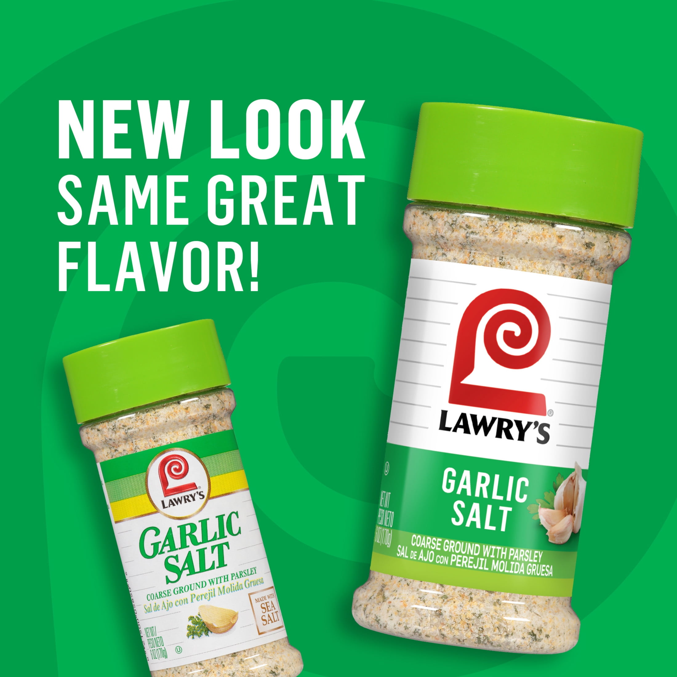 (12 pack) Lawry's Kosher Coarse Ground With Parsley Garlic Salt, 6.0 oz Bottle