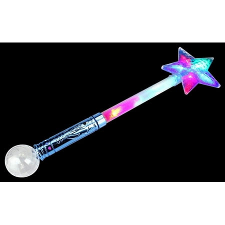 Magical Star Flashing LED Light Up Party Favor Toy Light Wand (Colors May Vary)