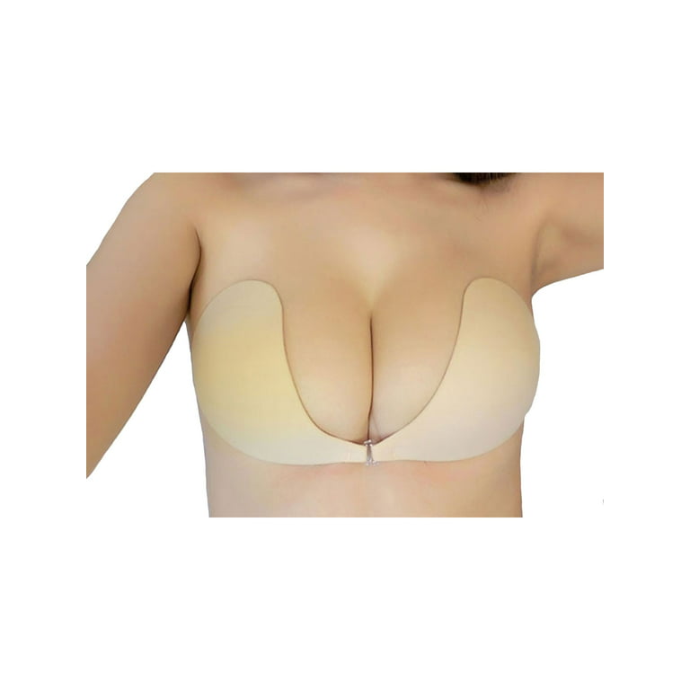 YouLoveIt 2 Pack Adhesive Bra Silicone Sticky Bra Invisible Push up Bra  Strapless Backless Bra Reusable Silicone Covering Nipple Bras for Women  Dress 