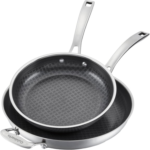 Nonstick Stainless Steel Cookware Set, -Piece Skillet Cooking Set with PFAS- PURELYSEAR Ceramic Non Stick Technology, Scratch Proof, Cool Grip Handles, Dishwasher