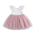 thumbnail image 2 of URMAGIC Toddle Girl Ruffles Sleeve Backless Tulle Wedding Dresses 1-6T, 2 of 5
