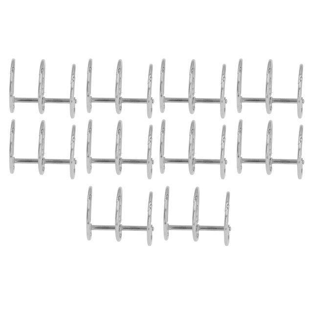 10 Pieces Loose Leaf Binders Book Rings, Silver Metal 3 Ring Binder Rings for DIY Photo Album, Travel Diary, Notebook, Round Circle Calendar, 15/20/25/30mm Inner Diameter
