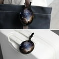 thumbnail image 7 of 2Pcs Leather Round Sky Space Galaxy Cruise Luggage Tag with Privacy Cover and Name ID Tag - Suitable for Travel Handbags Backpacks School Bags Luggage Tags, 7 of 7
