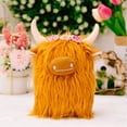 thumbnail image 1 of Cow Sitting Posture Simulation Scottish Cattle Animal Plush Doll Long Haired Cattle Plush Doll, 1 of 1