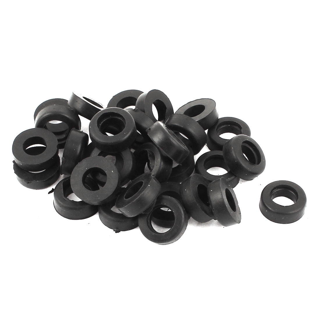 30pcs 17mmx9mmx6mm Black Rubber O Ring Seal Water Pipe Tubing Gasket