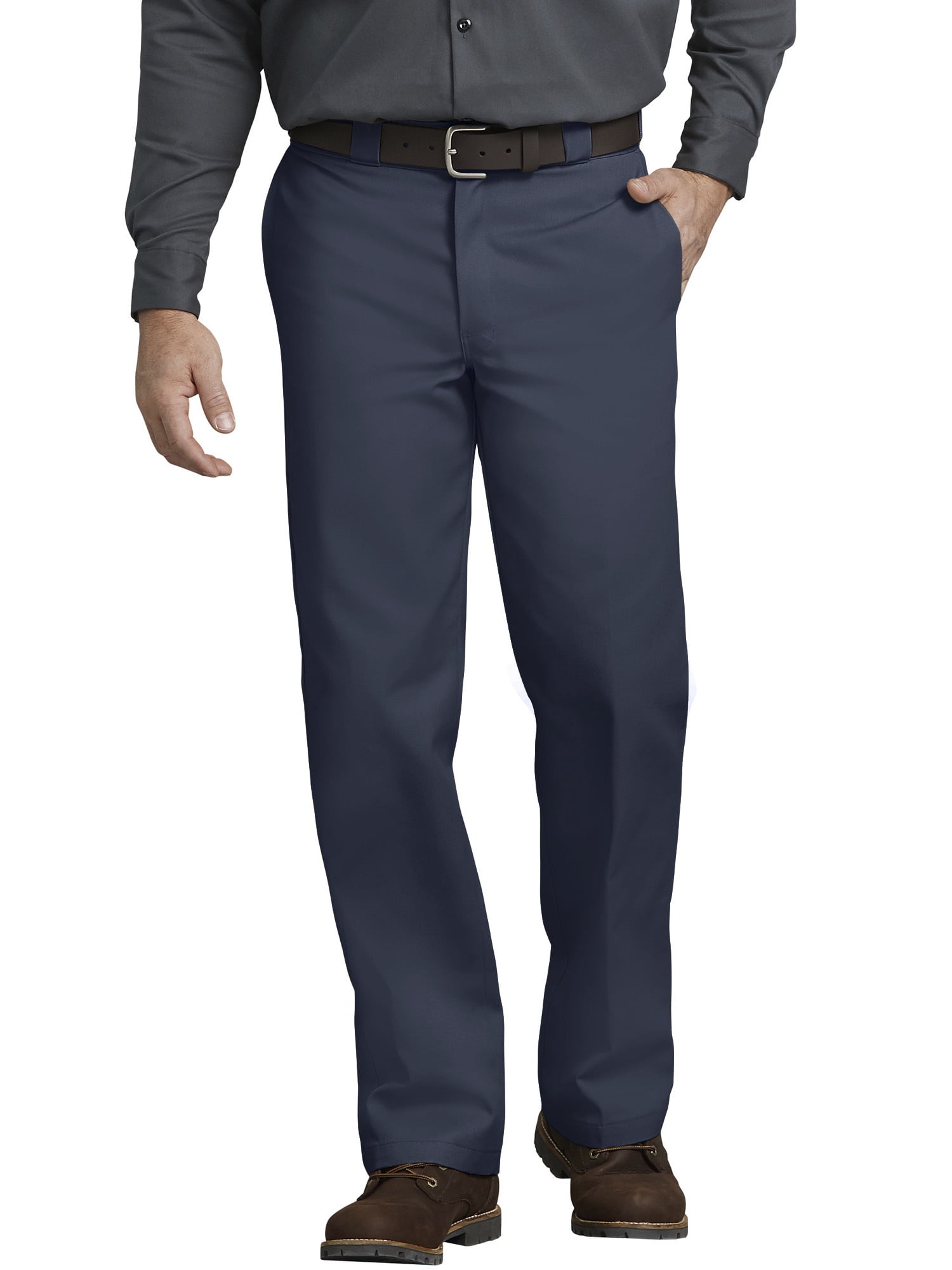 genuine dickies men's flat front comfort waist flex pant