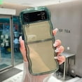 thumbnail image 5 of Clear Case for Samsung Galaxy Z Flip 3(2021)/ Z Flip 4(2022), Cute Curly Wave Frame Shape Soft Slim Shockproof Protective Phone Case for Samsung Z Flip 3/ Z Flip 4,Green, 5 of 10
