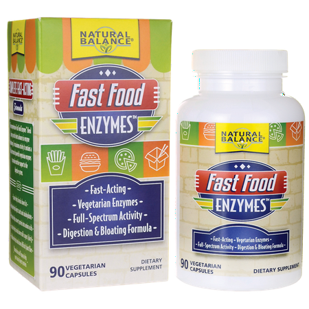 Foods Natural Enzymes - Natural Balance Fast Food Enzymes Capsules, 90 Ct