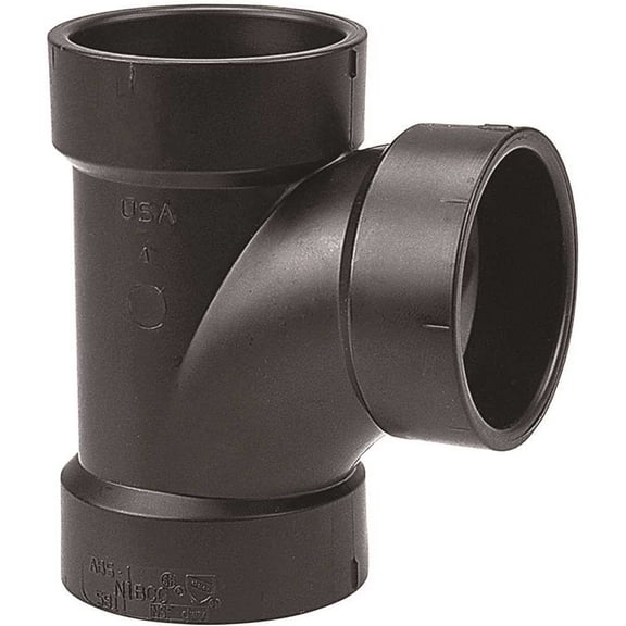 NIBCO 3 in. x 3 in. x 2 in. ABS DWV All Hub Sanitary Tee