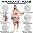 thumbnail image 5 of Wearable Oversized Blanket,Halloween Ghosts and Pumpkins Pattern Wearable Blanket Hoodie for Adults,Cozy Hooded Blankets with Super Pockets,Super Warm Fuzzy Pullover for Women & Men, 5 of 6