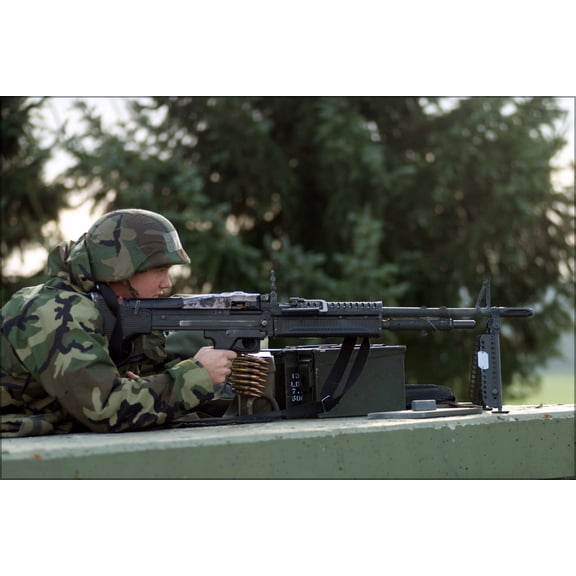24"x36" Gallery Poster, M60 machine gun